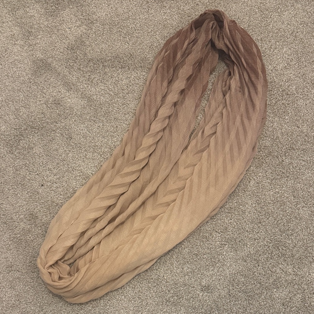 Tan Ombre Infinity Scarf
